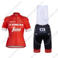 Trek Segafredo Damen Radbekleidung Satz Trikot Kurzarm+Trägerhosen Sets 
