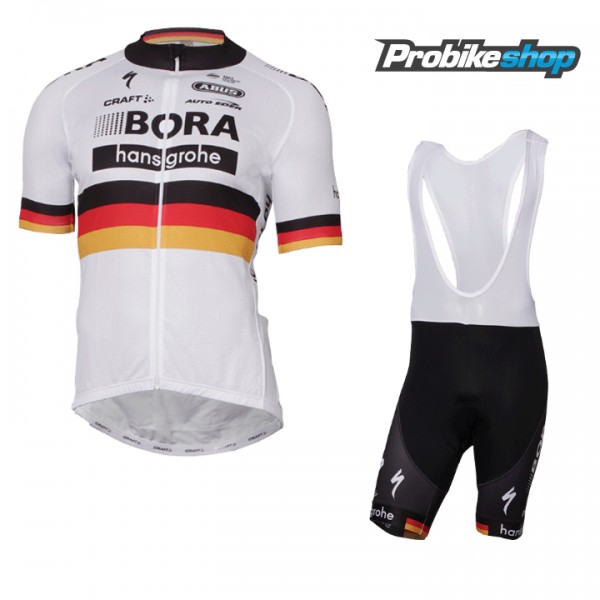2017-2018 Bora Hansgrohe Deutscher Meister Fahrradbekleidung Satz Fahrradtrikot Kurzarm Trikot und Kurz Tr