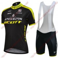 Radsport Mitchelton Scott 2018 Damen Radbekleidung Satz Trikot Kurzarm+Trägerh