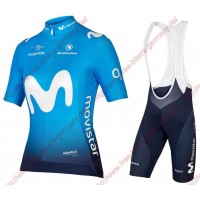 Radsport MOVISTAR TEAM 2018 Damen Radbekleidung Satz Trikot Kurzarm+Trägerh