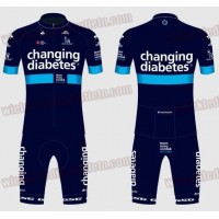 Novo Nordisk 2018 Radbekleidung Satz Trikot Kurzarm+Trägerhosen S