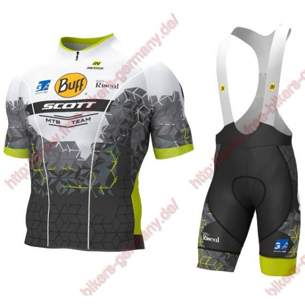Radsport BUFF SCOTT 2018 Radbekleidung Satz Trikot Kurzarm+Trägerh