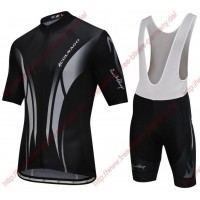 Radsport Colnago Master Pissei schwarz grau Radbekleidung Satz Trikot Kurzarm+Trägerh