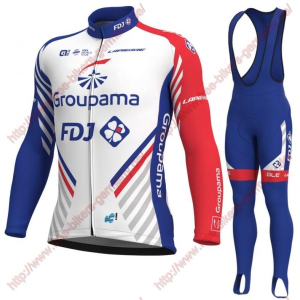 Radsport Groupama Fdj 2018 Pro Fahrradbekleidung Trikot Langarm+Lang Tr