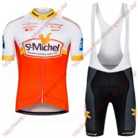 Radsport SAINT MICHEL AUBER 93 Radbekleidung Satz Trikot Kurzarm+Trägerh