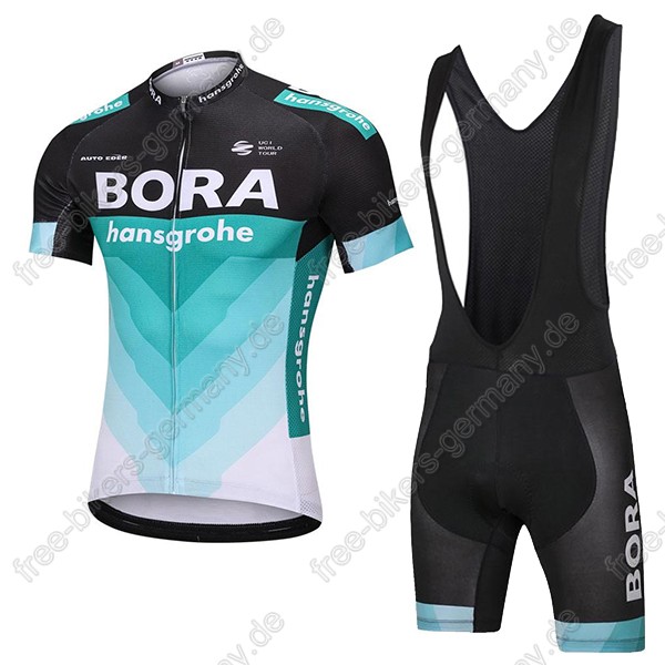 Bora Hansgrohe Radbekleidung Satz Trikot Kurzarm+Trägerhosen 