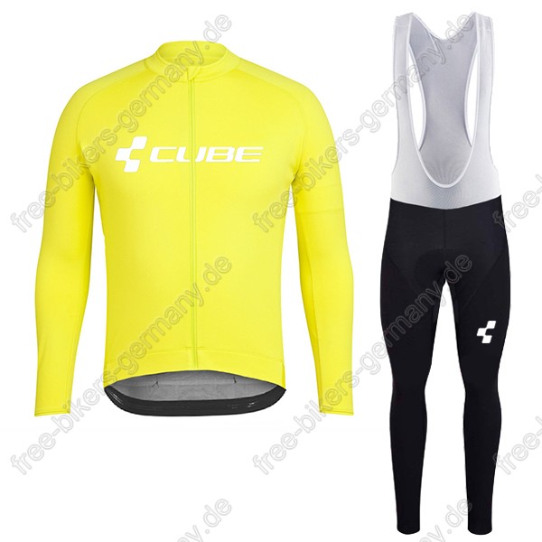Profiteam 2018 Cube gelb Fahrradbekleidung Trikot Langarm+Lang Tr