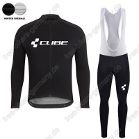 Profiteam 2018 Cube schwarz winter thermal fleece Fahrradbekleidung Trikot Langarm+Lang Tr