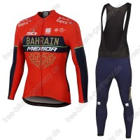 Profiteam 2018 BAHRAIN MERIDA Pro Fahrradbekleidung Trikot Langarm+Lang Tr