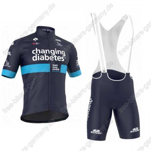 Profiteam 2018 Novo Nordisk Radbekleidung Satz Trikot Kurzarm+Trägerh