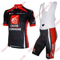 Profiteam 2018 CAISSE D'EPARGNE Radbekleidung Satz Trikot Kurzarm+Trägerh