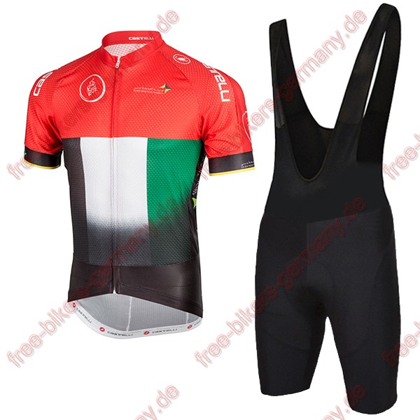 Profiteam 2018 Dubai Tour Sprint Radbekleidung Satz Trikot Kurzarm+Trägerh
