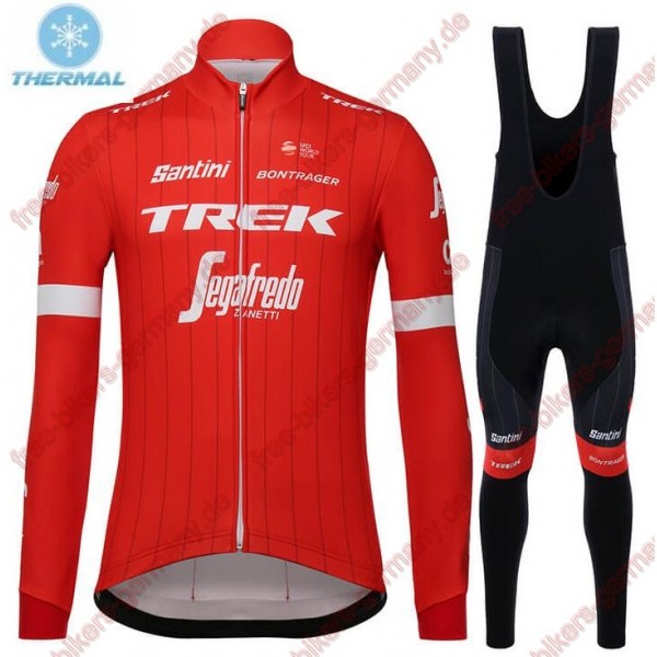 Profiteam 2018 Trek Segafredo rot thermique Fahrradbekleidung Trikot Langarm+Lang Tr