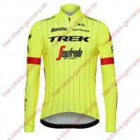 Profiteam 2018 Trek Segafredo fluo gelb Trikot Langarm