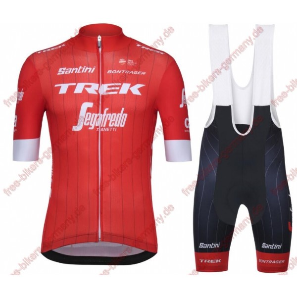 Profiteam 2018 Trek Segafredo rot Radbekleidung Satz Trikot Kurzarm+Trägerh