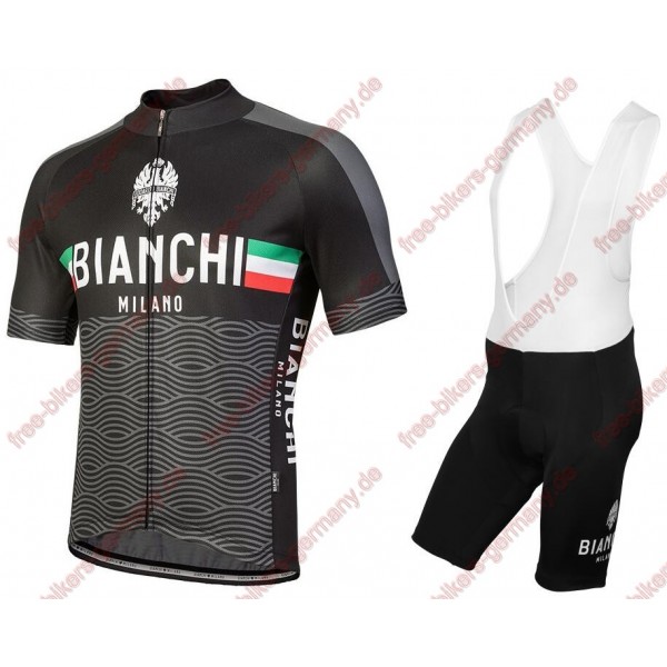 Profiteam 2018 Bianchi Milano Attone schwarz Radbekleidung Satz Trikot Kurzarm+Trägerhosen Sets Profiteam 2018 Bianchi Milano Attone schwarz Radbekleidung Satz Trikot Kurzarm+Trägerhosen Sets