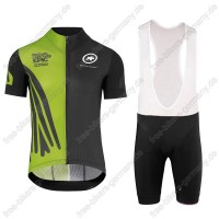 Assos SS.Capeepicx Radbekleidung Satz Trikot Kurzarm+Trägerhosen Set Grün schw