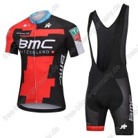 BMC Radbekleidung Satz Trikot Kurzarm+Trägerhosen Set schw