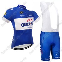 Quick Step Floors blau Radbekleidung Satz Trikot Kurzarm+Trägerhosen 