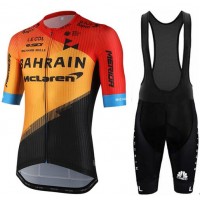 Fahrradbekleidung Radsport 2020 Bahrain McLaren Radbekleidung Satz Trikot Kurzarm+Trägerhosen Se
