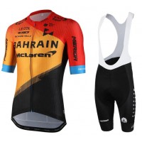 Fahrradbekleidung Radsport 2020 Bahrain McLaren Radbekleidung Satz Trikot Kurzarm+Trägerhosen Se
