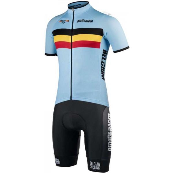 Fahrradbekleidung Radsport 2020 BELGIEN Set Radbekleidung Satz Trikot Kurzarm+Fahrradhose Set O