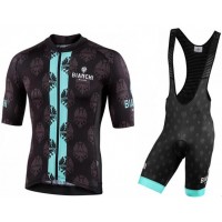 Fahrradbekleidung Radsport 2020 BIANCHI MILANO Roncaccio Trikot Kurzarm Outlet+Palizzi Trägerhosen Set