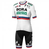 Fahrradbekleidung Radsport 2020 BORA-hansgrohe Slovakian Champion Radbekleidung Satz Trikot Kurzarm+Fahrradhose Se
