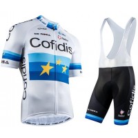 Fahrradbekleidung Radsport 2020 COFIDIS EU Champion Elia Viviani Radbekleidung Satz Trikot Kurzarm+Trägerhosen Se