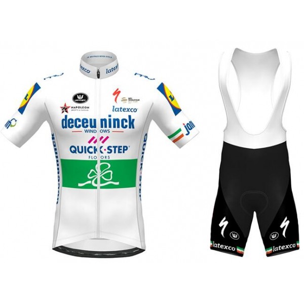 Fahrradbekleidung Radsport 2020 DECEUNINCK QUICK-STEP Irish Champion Radbekleidung Satz Trikot Kurzarm+Trägerhosen Se
