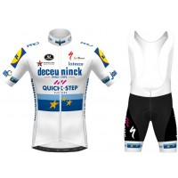 Fahrradbekleidung Radsport 2020 DECEUNINCK QUICK-STEP European Champion Radbekleidung Satz Trikot Kurzarm+Trägerhosen