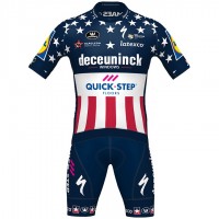 Fahrradbekleidung Radsport 2020 DECEUNINCK QUICK-STEP USA Zeitfahrmeister Radbekleidung Satz Trikot Kurzarm+Fahrradhos