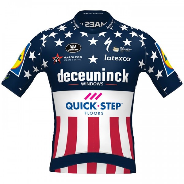 Fahrradbekleidung Radsport 2020 DECEUNINCK QUICK-STEP USA Zeitfahrmeister Trikot Kurzarm Outlet Fahrradbekleidung Radsport 2020 DECEUNINCK QUICK-STEP USA Zeitfahrmeister Trikot Kurzarm Outlet