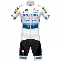 Fahrradbekleidung Radsport 2020 DECEUNINCK QUICK-STEP European Champion Radbekleidung Satz Trikot Kurzarm+Fahrradhose 