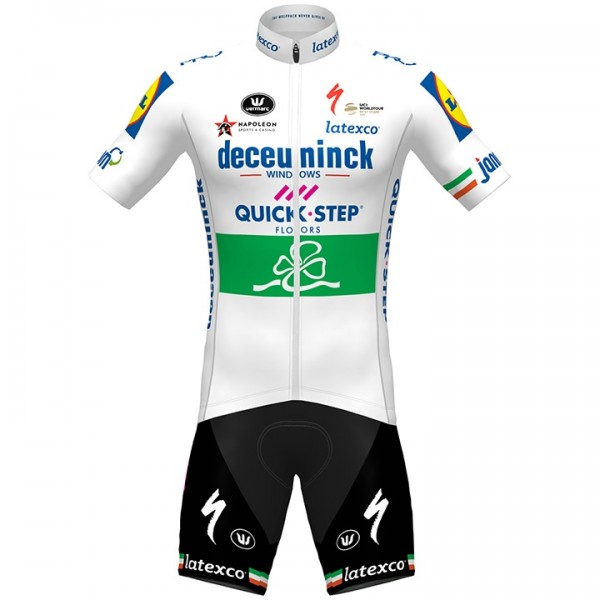 Fahrradbekleidung Radsport 2020 DECEUNINCK QUICK-STEP Irish Champion Radbekleidung Satz Trikot Kurzarm+Fahrradhose Se