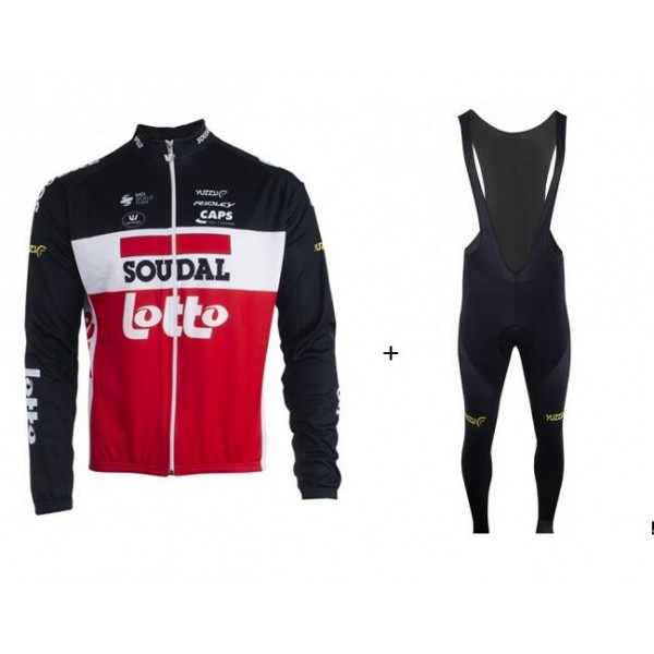 Fahrradbekleidung Radsport 2020 LOTTO SOUDAL Trikot Langarm+ Trägerh
