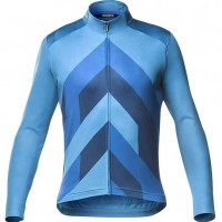 Fahrradbekleidung Radsport 2020 MAVIC Cosmic Graphic Trikot Langarmblau