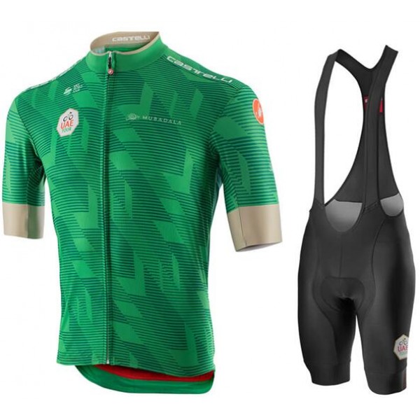 Fahrradbekleidung Radsport 2020 UAE Tour Radbekleidung Satz Trikot Kurzarm+Trägerhosen Set Out