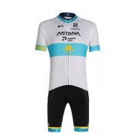 Fahrradbekleidung Radsport 2020 ASTANA PRO TEAM FRC Radbekleidung Satz Trikot Kurzarm+Trägerhosen Set Outl