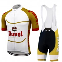 Fahrradbekleidung Radsport 2020 Duvel Beer Radbekleidung Satz Trikot Kurzarm+Trägerhosen Set Outl