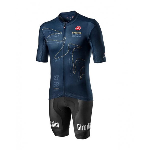 Fahrradbekleidung Radsport 2020 GIRO D'ITALIA Stelvio Radbekleidung Satz Trikot Kurzarm+Trägerhosen Set Outl