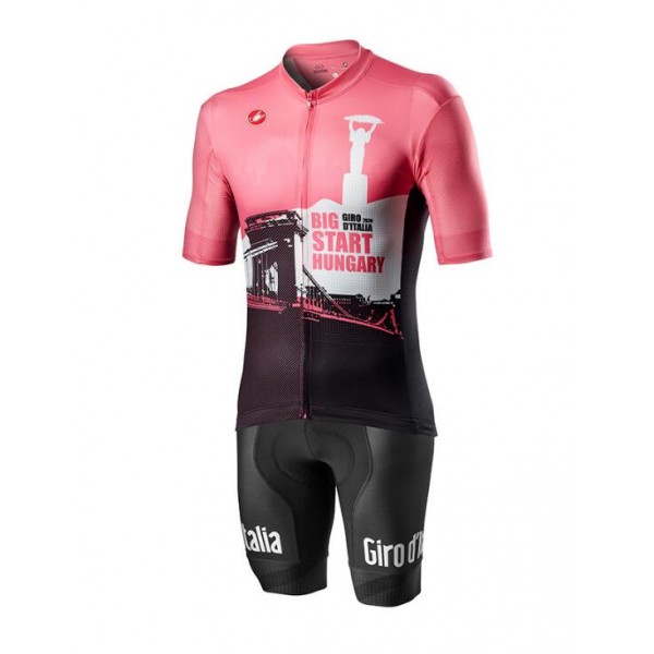 Fahrradbekleidung Radsport 2020 GIRO D'ITALIA Hungary Radbekleidung Satz Trikot Kurzarm+Trägerhosen Set Outl