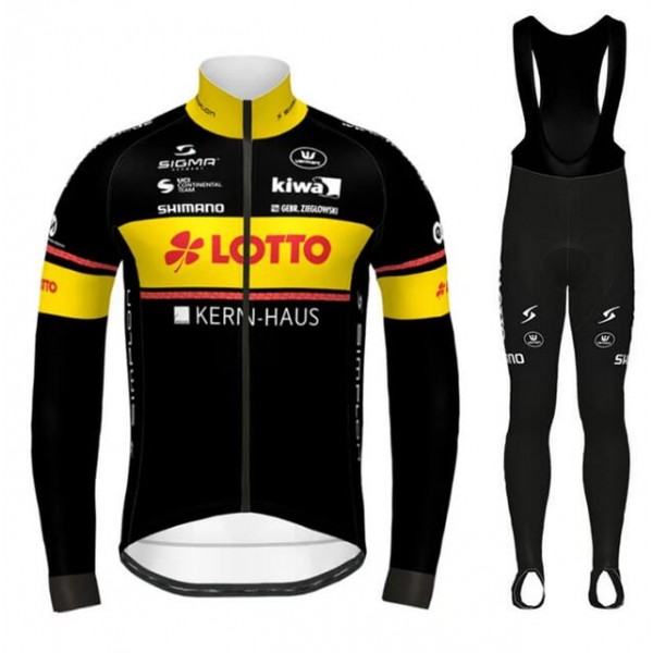 Fahrradbekleidung Radsport 2020 LOTTO KERNHAUS Set Radbekleidung Trikot Langarm+ Trägerhos