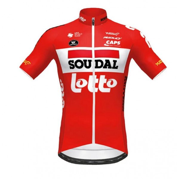 Fahrradbekleidung Radsport 2020 Lotto Soudal TdF Trikot Kurzarm Outlet rot We