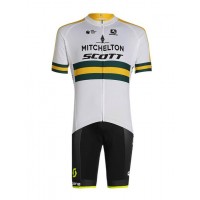 Fahrradbekleidung Radsport 2020 MITCHELTON SCOTT Australian Champion Radbekleidung Satz Trikot Kurzarm+Trägerhosen S