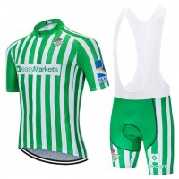 Fahrradbekleidung Radsport 2020 Real Betis Radbekleidung Satz Trikot Kurzarm+Trägerhosen Set Outl