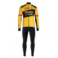 Fahrradbekleidung Radsport 2020 TEAM JUMBO VISMA Set Radbekleidung Trikot Langarm+ Trägerhos