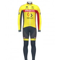 Fahrradbekleidung Radsport 2020 Wallonie Bruxelles Set Radbekleidung Trikot Langarm+ Trägerhos