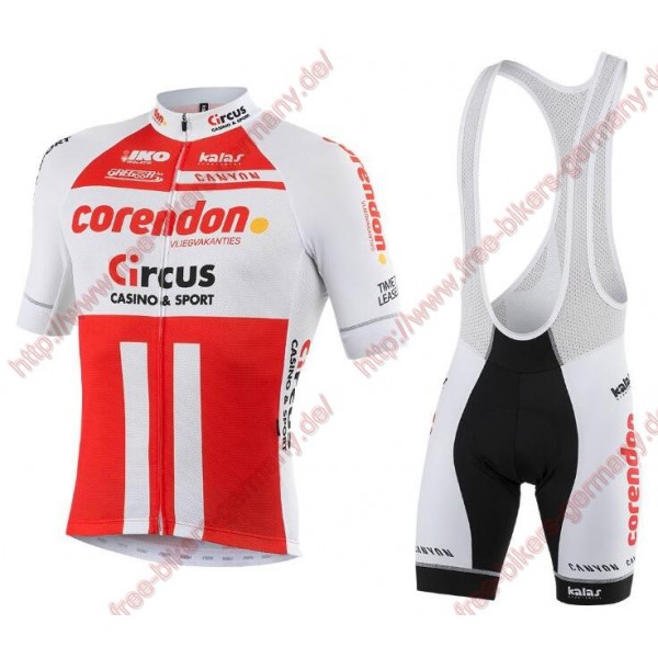 Profiteams Corendon Circus 2019 Radbekleidung Satz Trikot Kurzarm+Trägerhosen Se