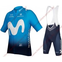 Profiteams MOVISTAR TEAM 2019 Radbekleidung Satz Trikot Kurzarm+Trägerhosen Se